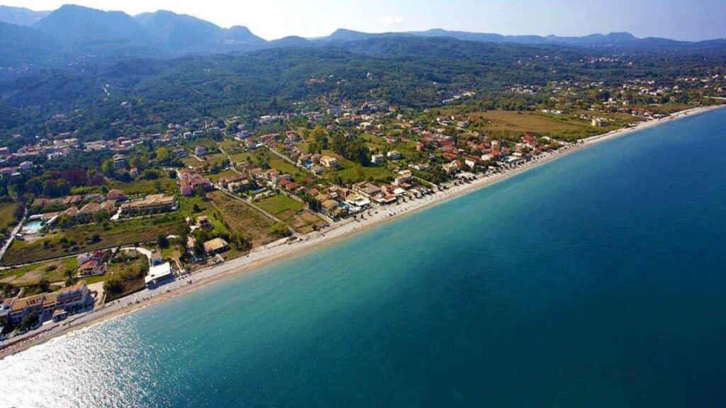 Corfu Archaravi Aerial View