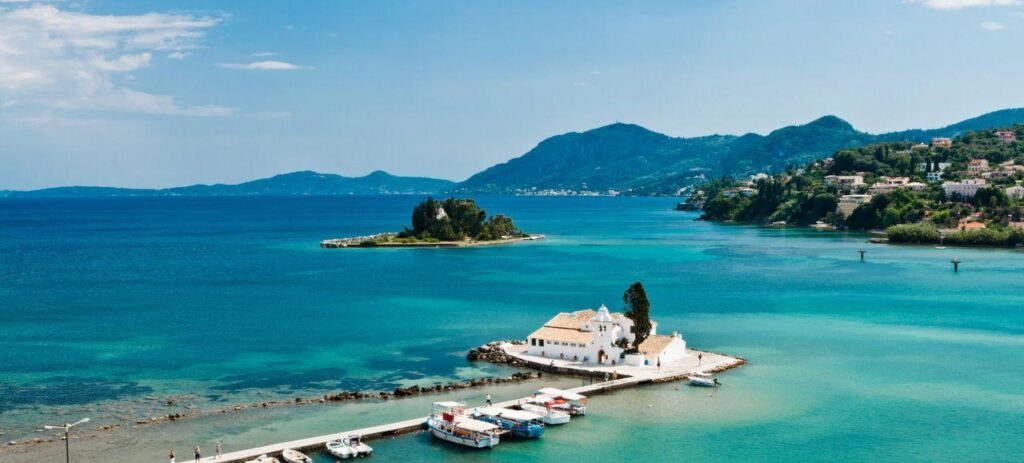 Corfu Kanoni & Mouse Island Far view