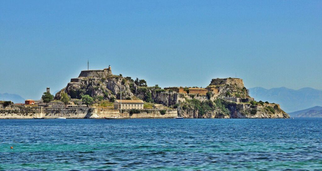 Corfu The Old Fortress Far view 2