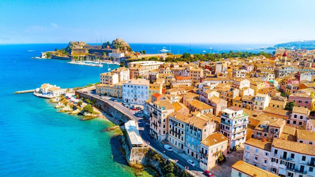 Corfu Old Town Aerial