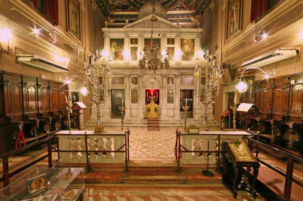 Corfu The Church of Saint Spyridon in Corfu inside