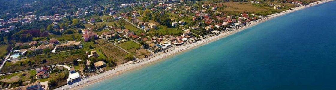 Corfu Acharavi Beach Aerial View