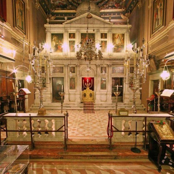 Corfu The Church of Saint Spyridon in Corfu inside