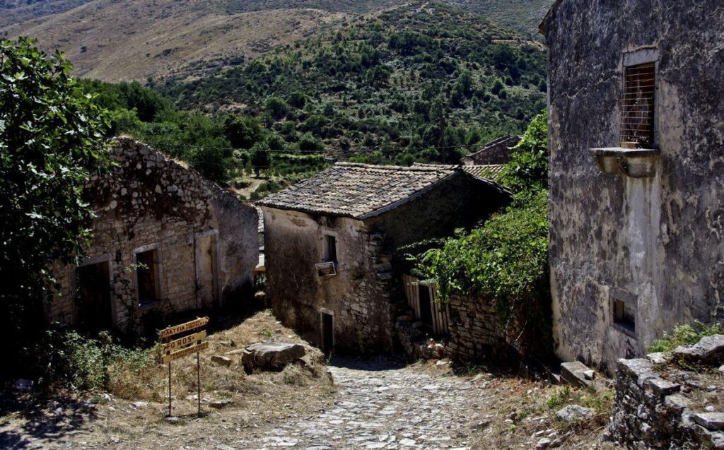 Corfu Palaia Peritheia Village Road